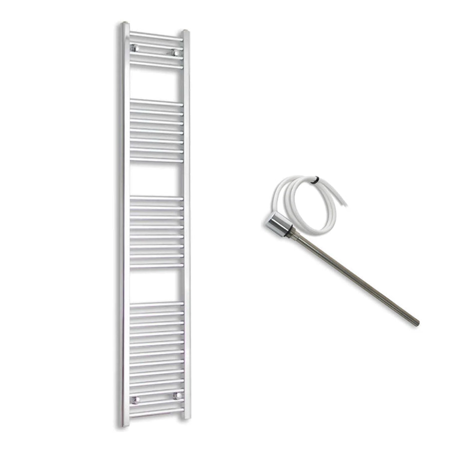300mm Wide Electric Towel Radiator Chrome in Chrome Finish