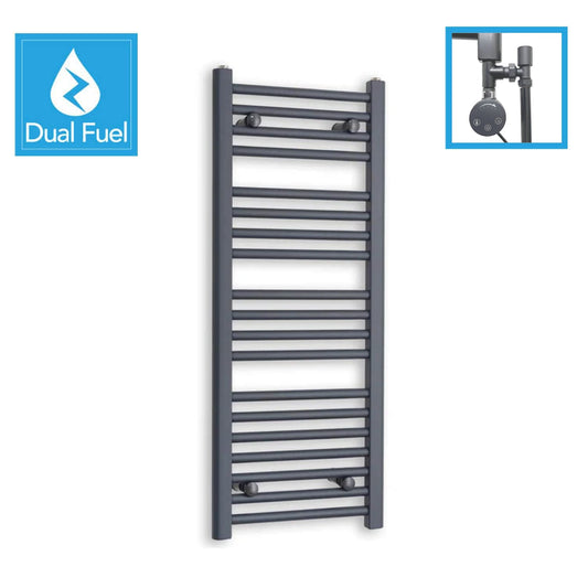 1000x400mm Anthracite Dual Fuel Flat Towel Rail Radiator