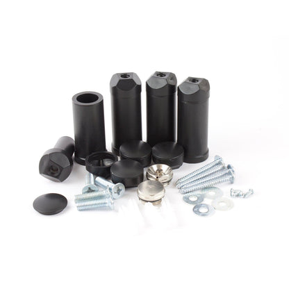 1000x550mm Dual Fuel Flat Black Heated Towel Rail Radiator