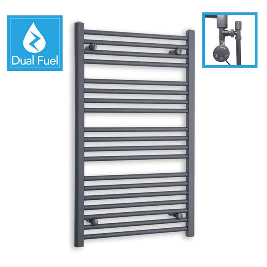 1000x600mm Anthracite Dual Fuel Flat Towel Rail Radiator