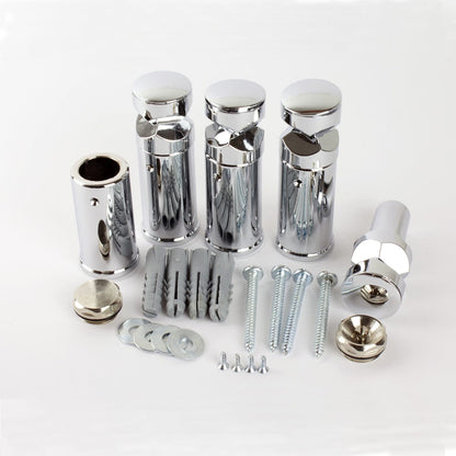 1100x550mm Dual Fuel Flat Heated Chrome Towel Rail