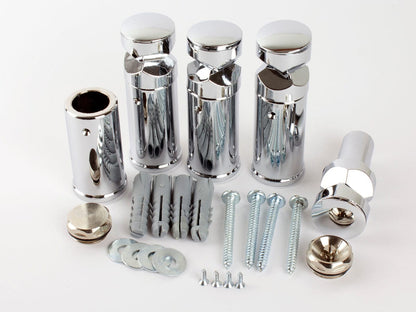 1200x500mm Chrome Dual Fuel Flat Heated Towel Rail Radiator