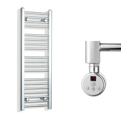 300mm Wide Electric Towel Radiator Chrome in Chrome Finish
