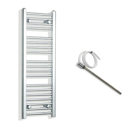 300mm Wide Electric Towel Radiator Chrome in Chrome Finish