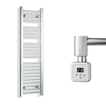 300mm Wide Electric Towel Radiator Chrome in Chrome Finish
