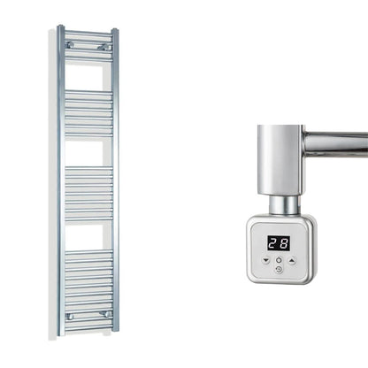300mm Wide Electric Towel Radiator Chrome in Chrome Finish