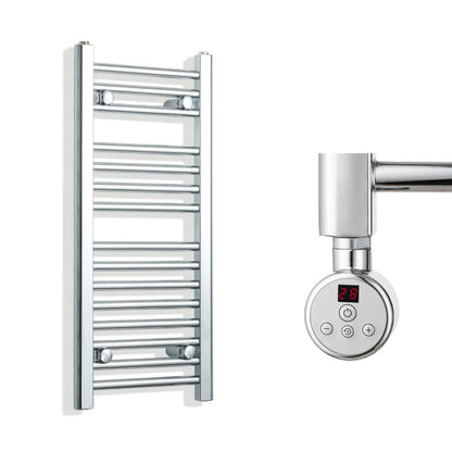 300mm Wide Electric Towel Radiator Chrome in Chrome Finish