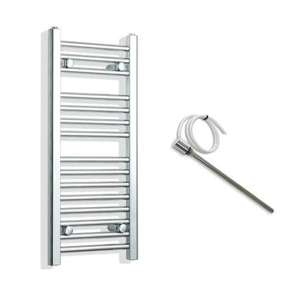 300mm Wide Electric Towel Radiator Chrome in Chrome Finish