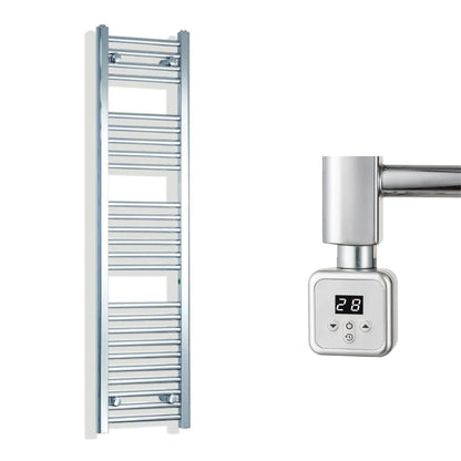 300mm Wide Electric Towel Radiator Chrome in Chrome Finish