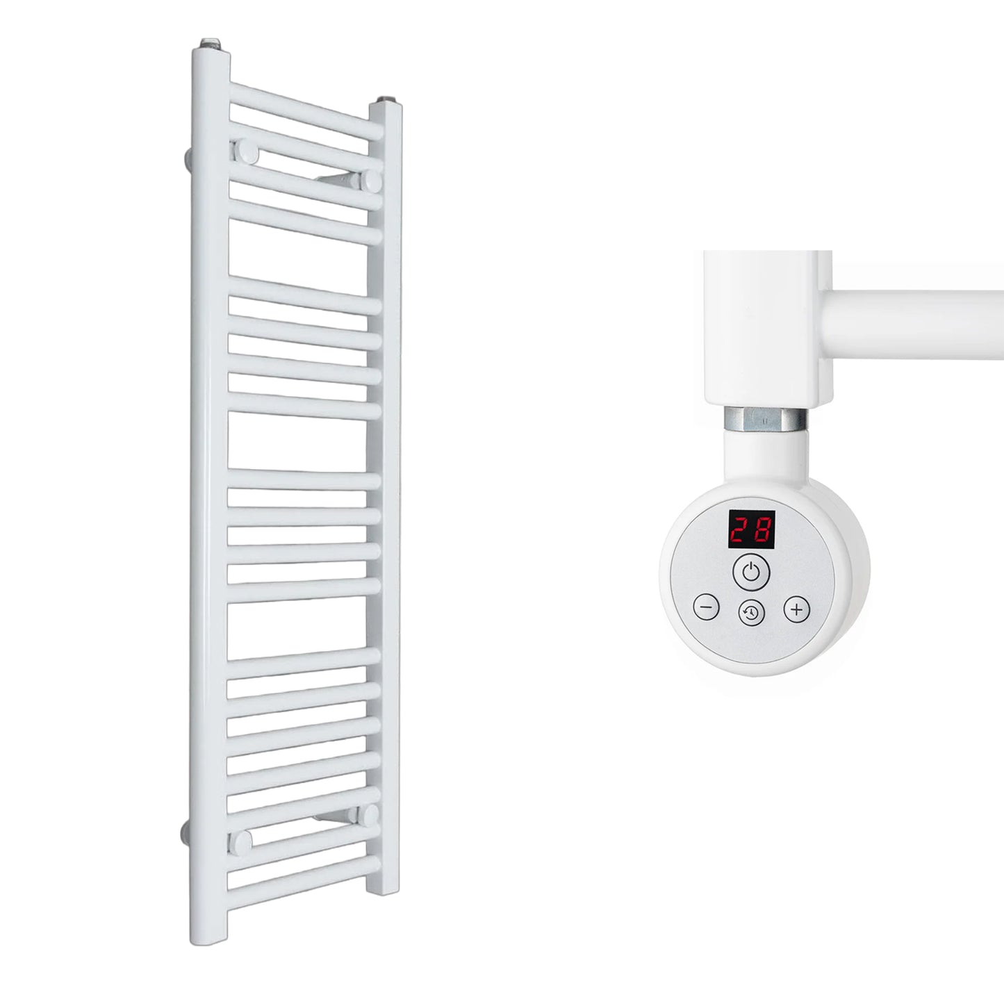 300mm Wide Electric Towel Radiator White