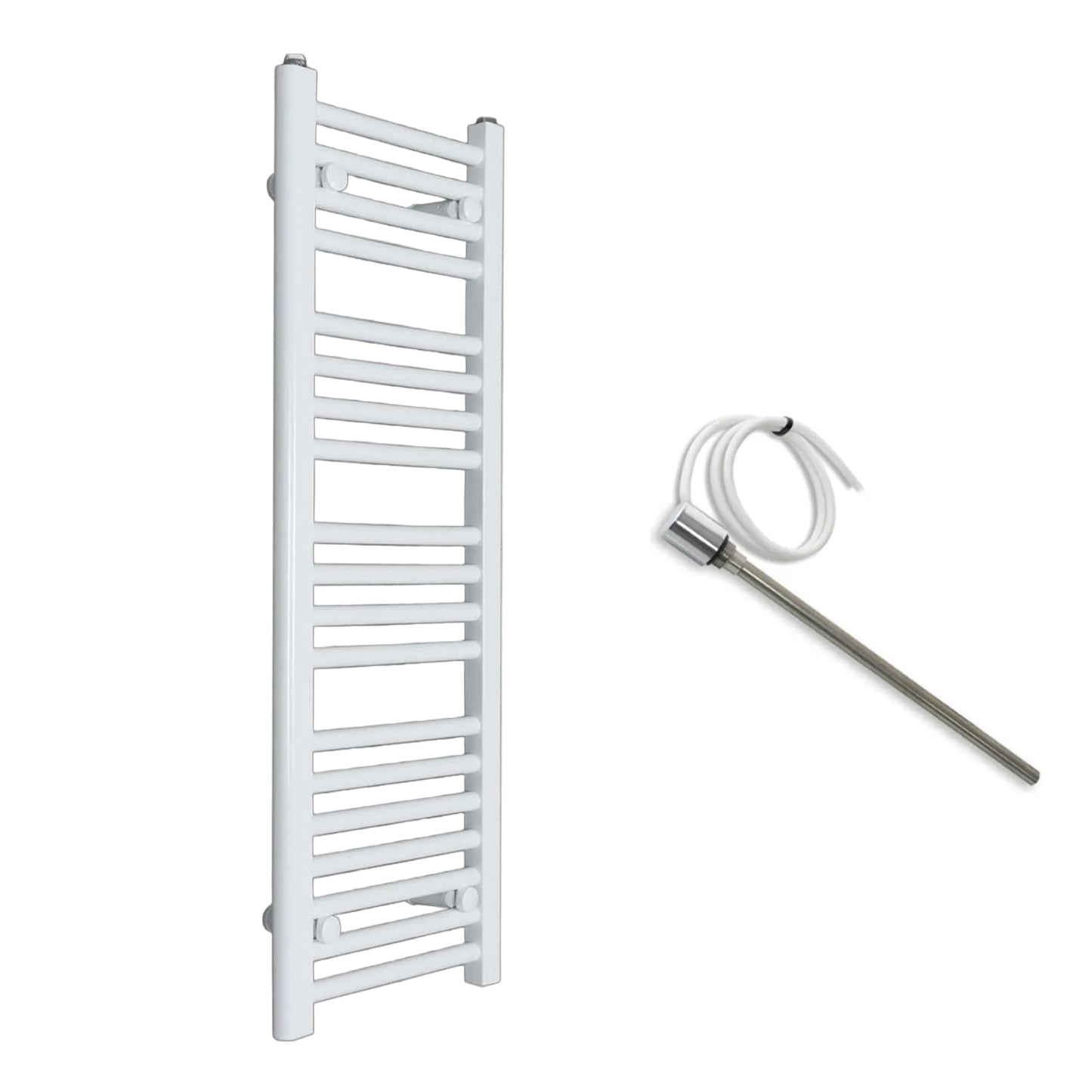 300mm Wide Electric Towel Radiator White
