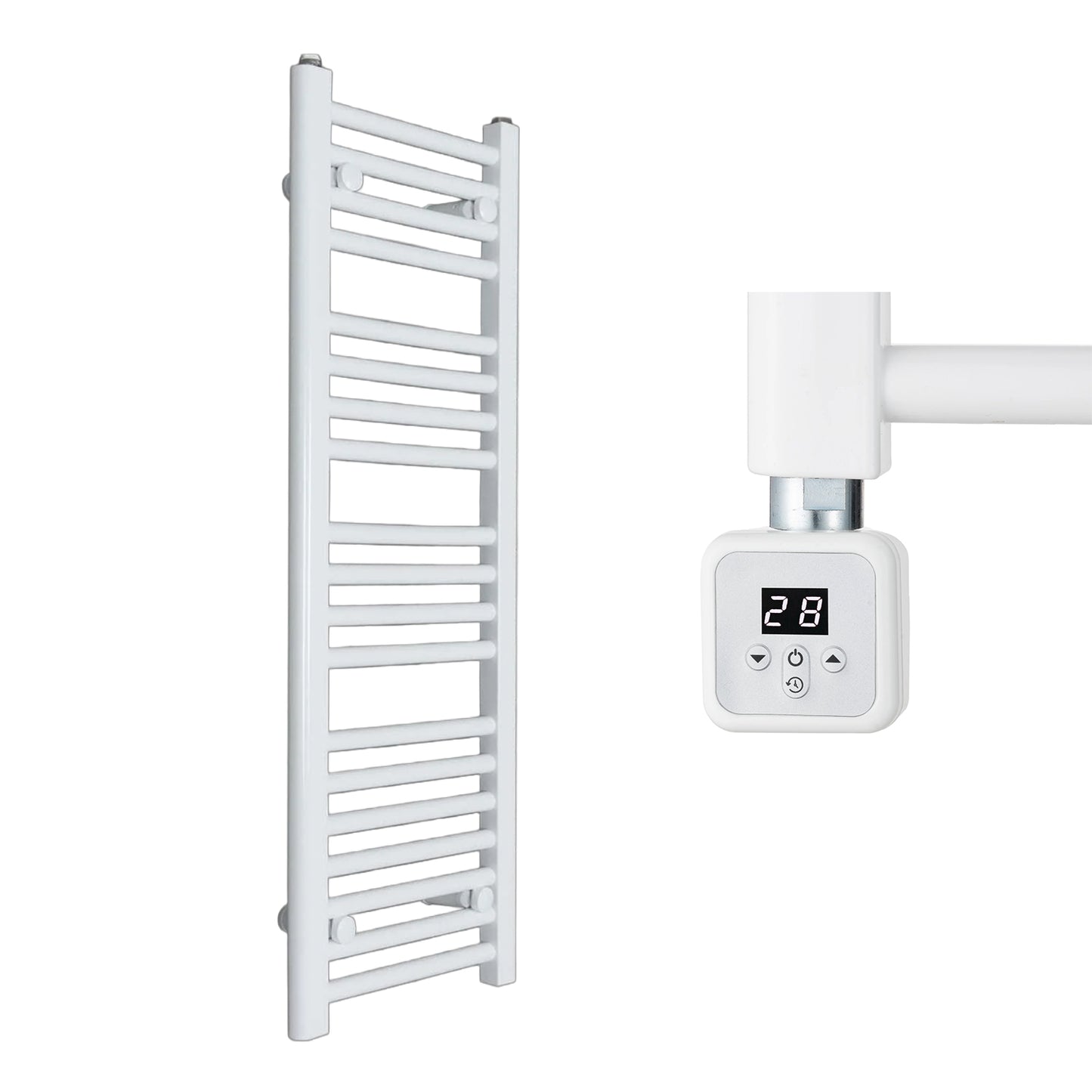 300mm Wide Electric Towel Radiator White