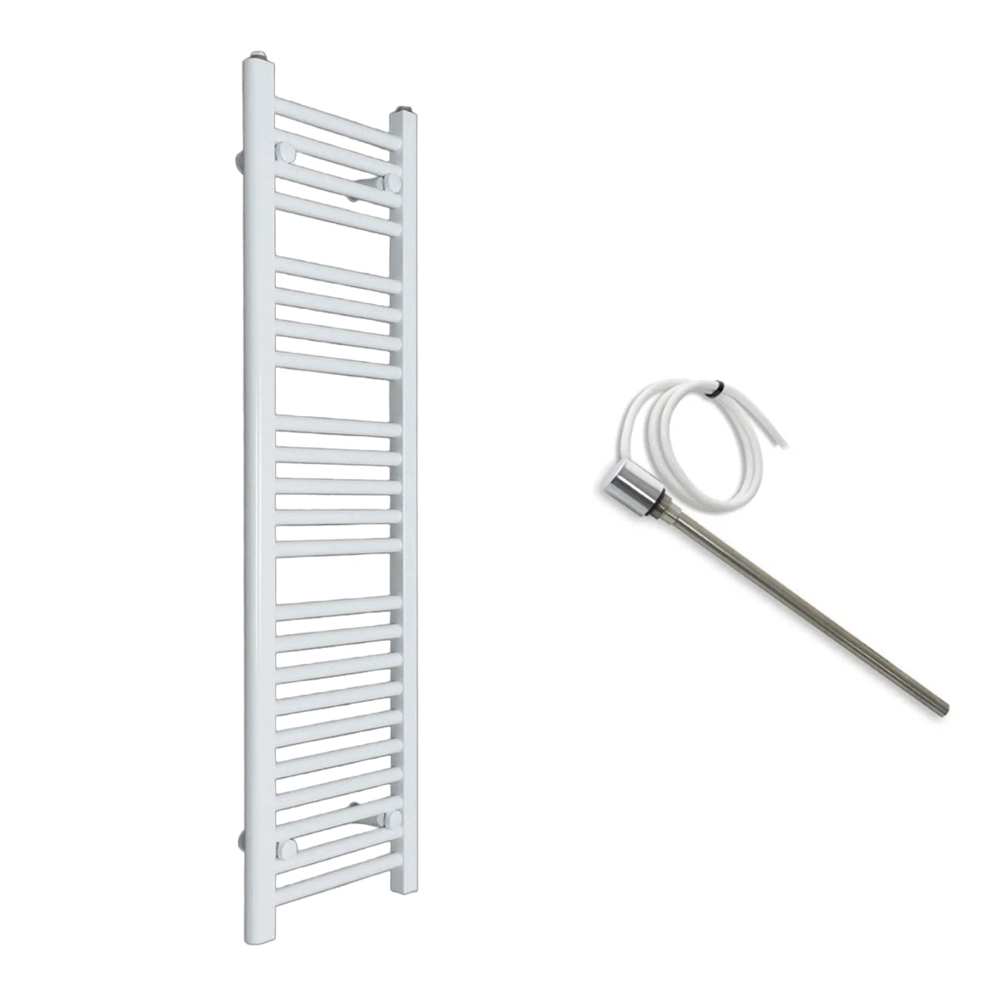 300mm Wide Electric Towel Radiator White