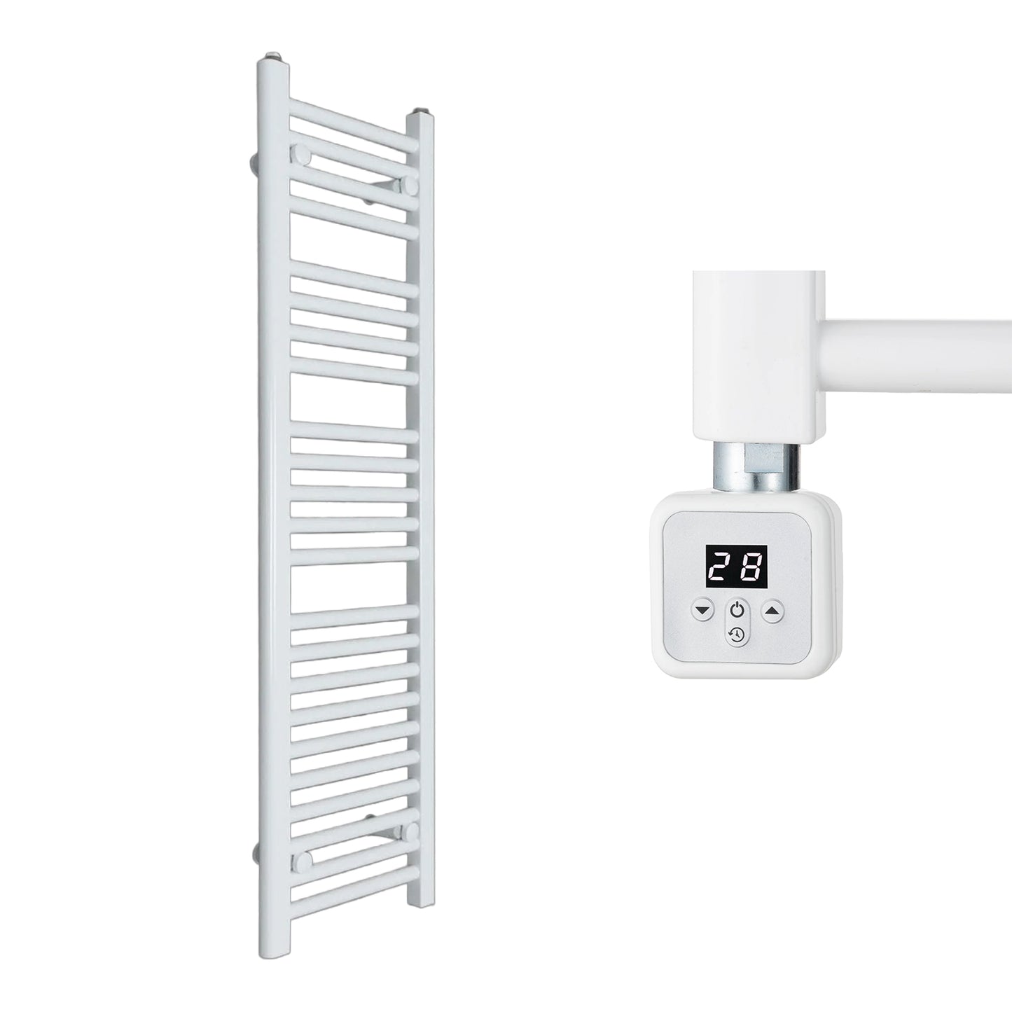 300mm Wide Electric Towel Radiator White