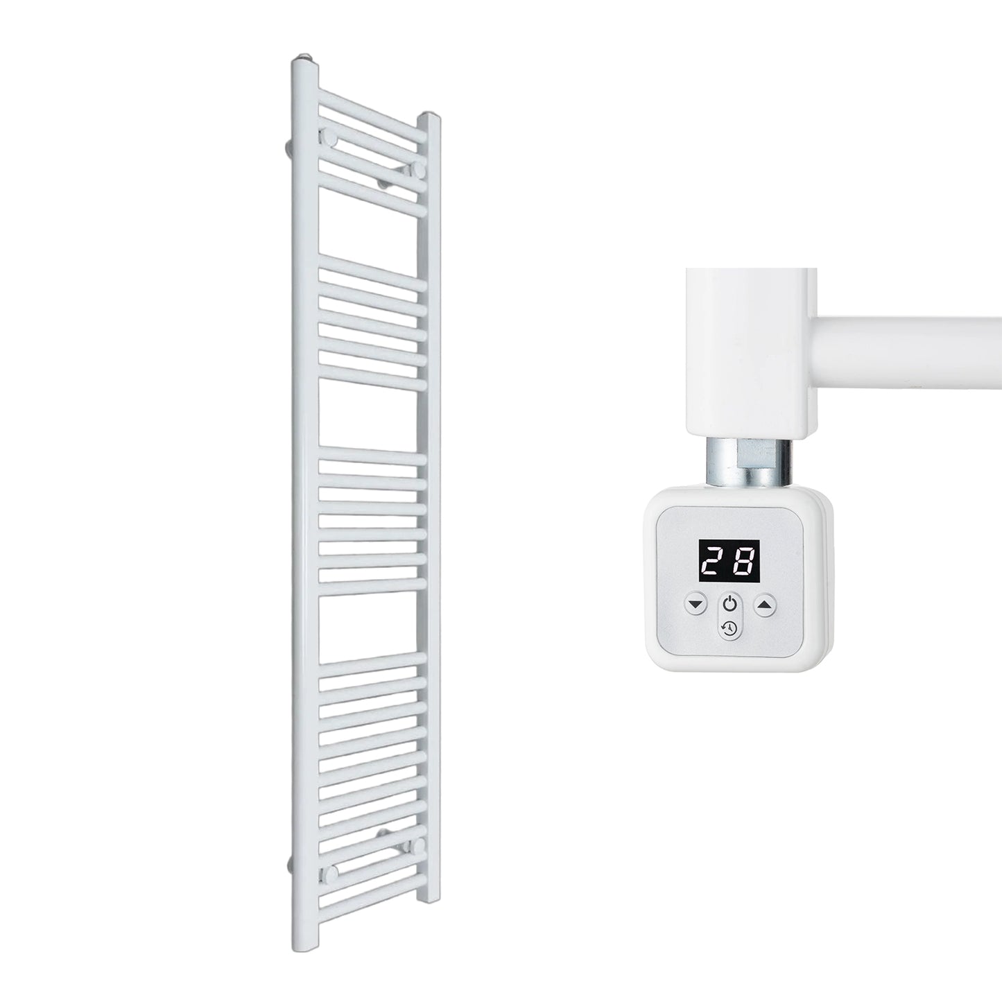 500mm Wide Electric Towel Radiator White