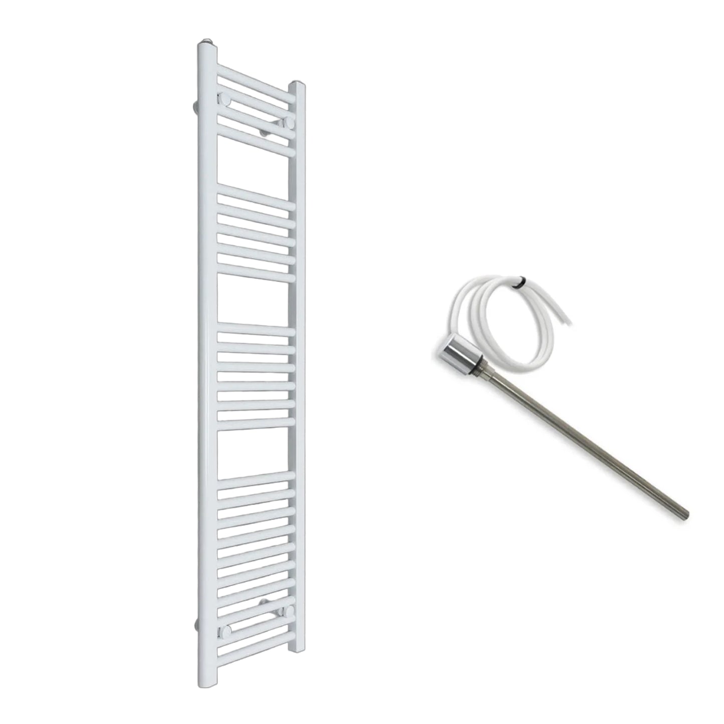 500mm Wide Electric Towel Radiator White