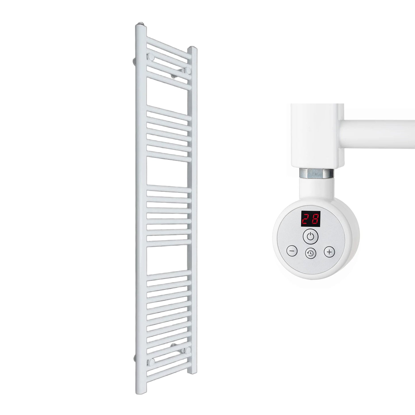 400mm Wide Electric Towel Radiator White