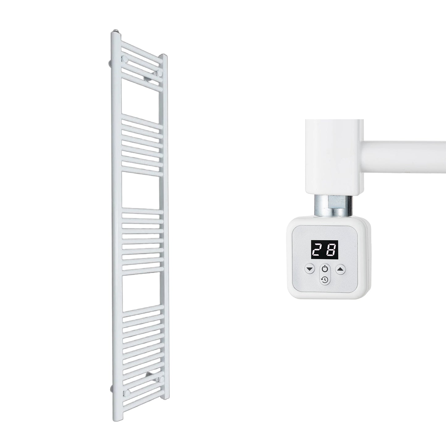 400mm Wide Electric Towel Radiator White