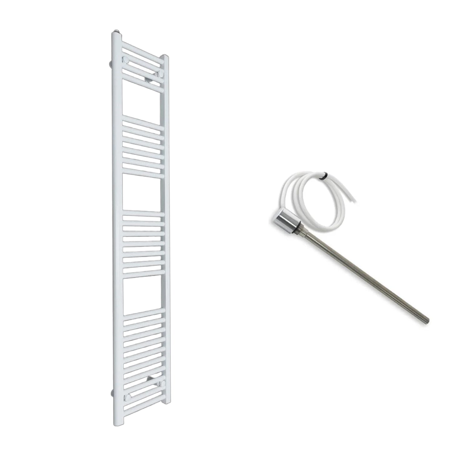 400mm Wide Electric Towel Radiator White