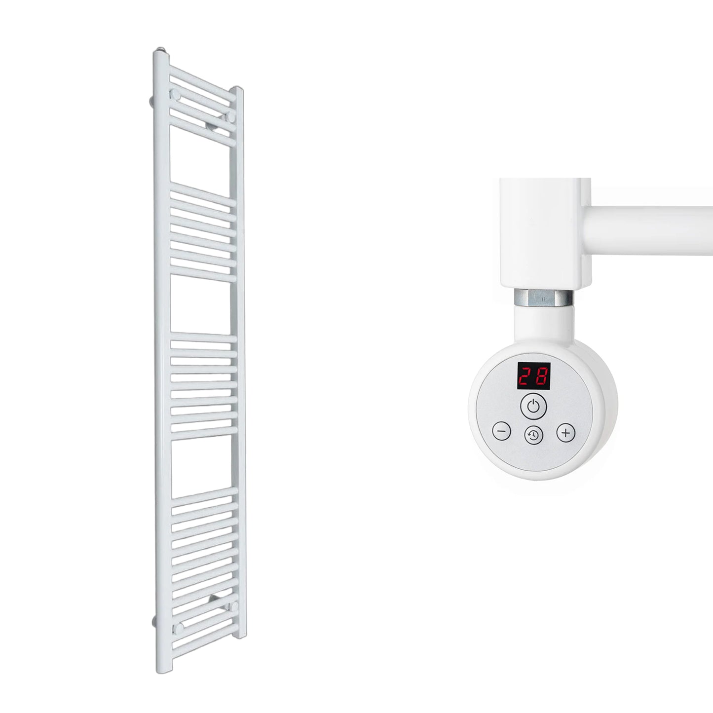 300mm Wide Electric Towel Radiator White