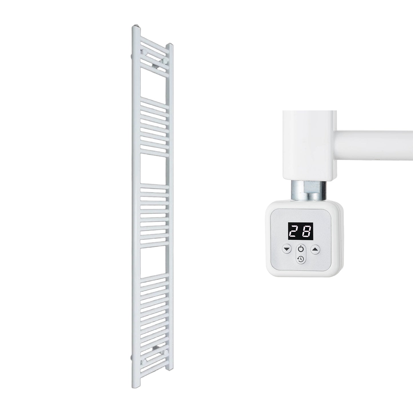 400mm Wide Electric Towel Radiator White