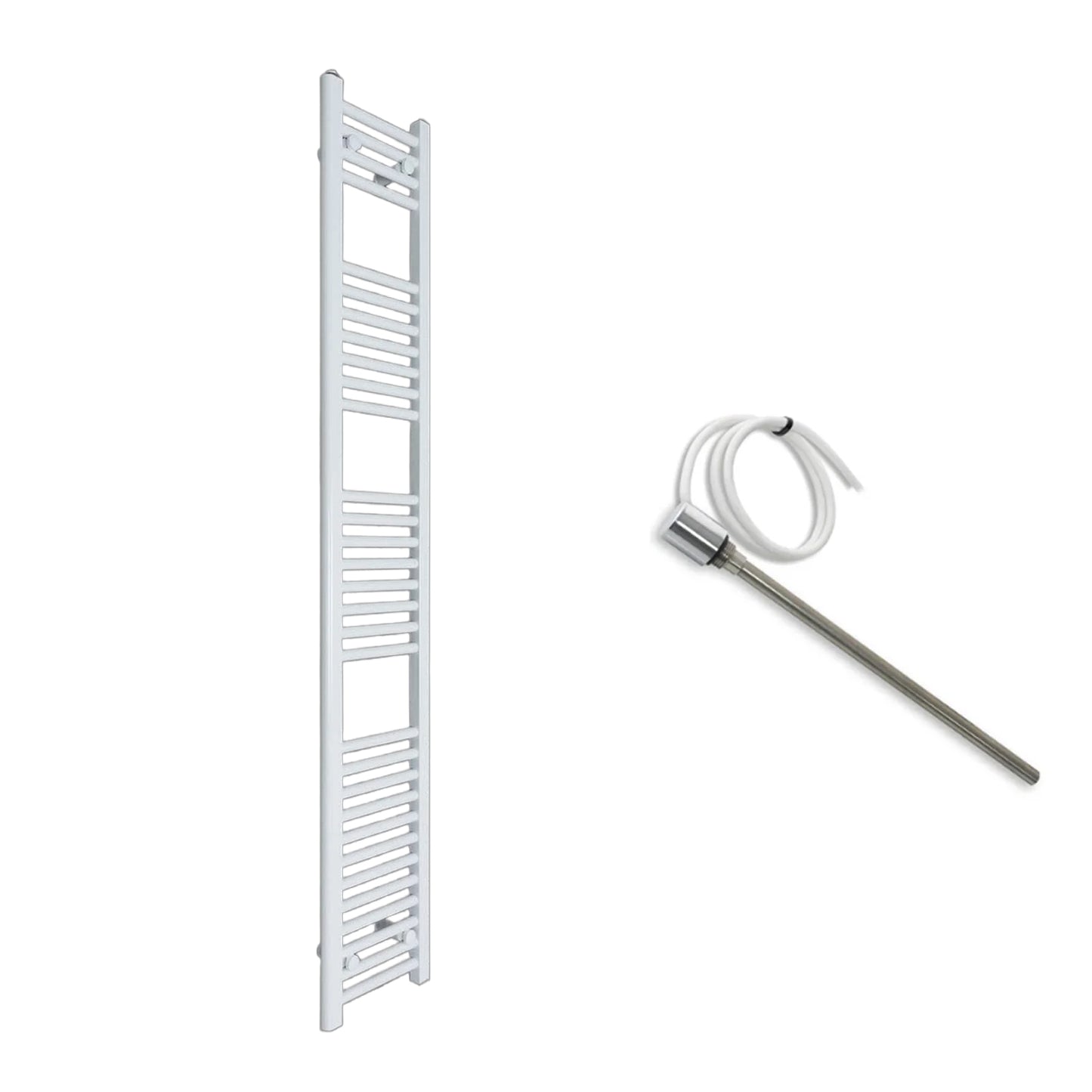 500mm Wide Electric Towel Radiator White