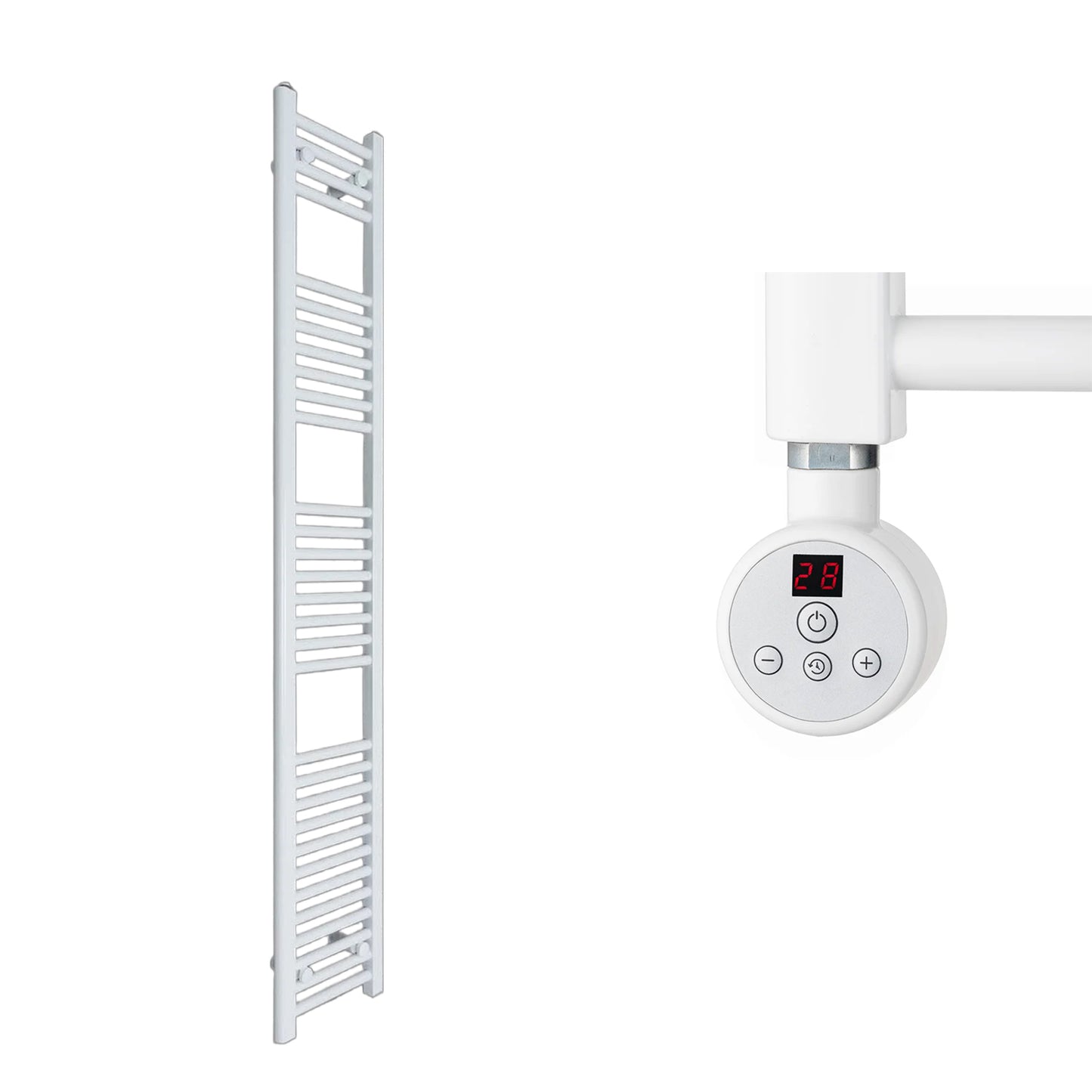 500mm Wide Electric Towel Radiator White