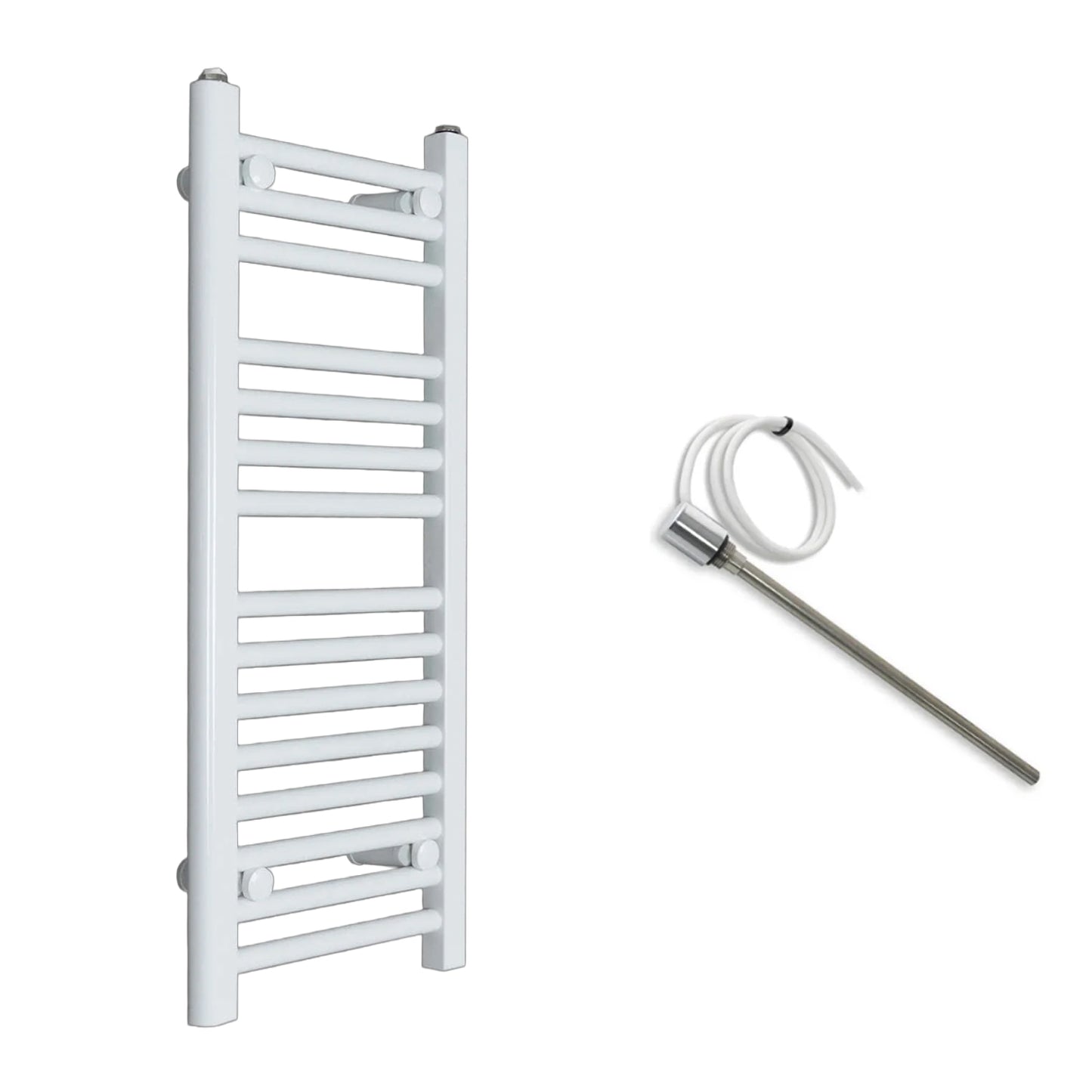 300mm Wide Electric Towel Radiator White