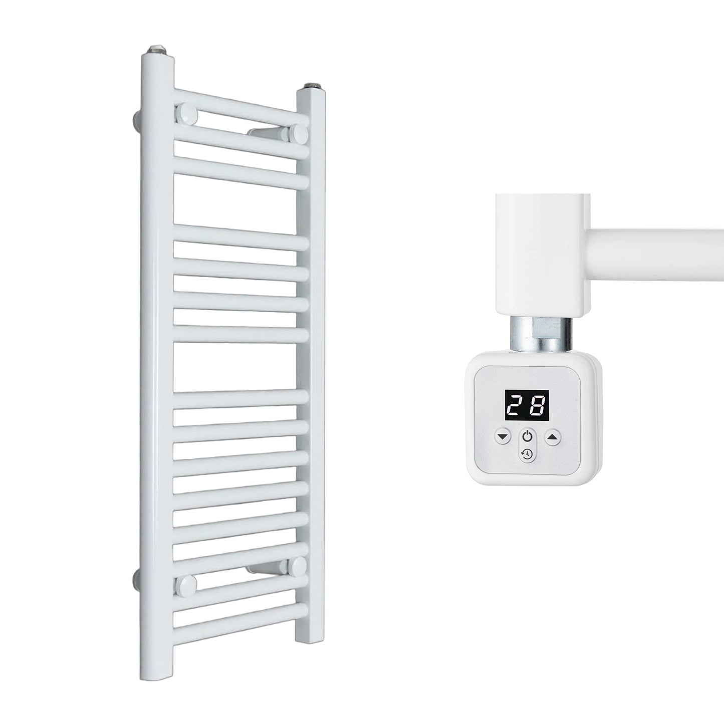 500mm Wide Electric Towel Radiator White