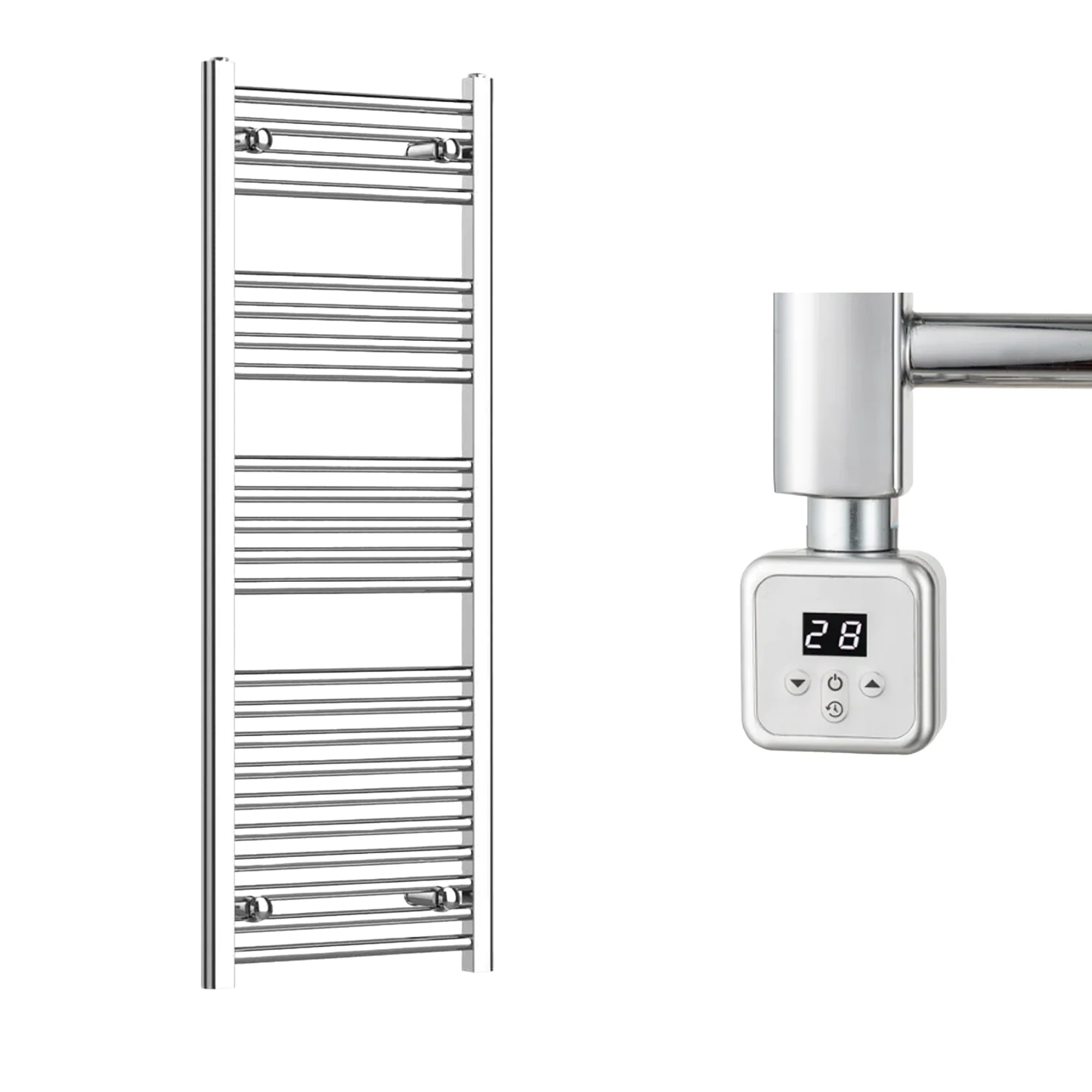 400mm Wide Electric Towel Radiator Chrome