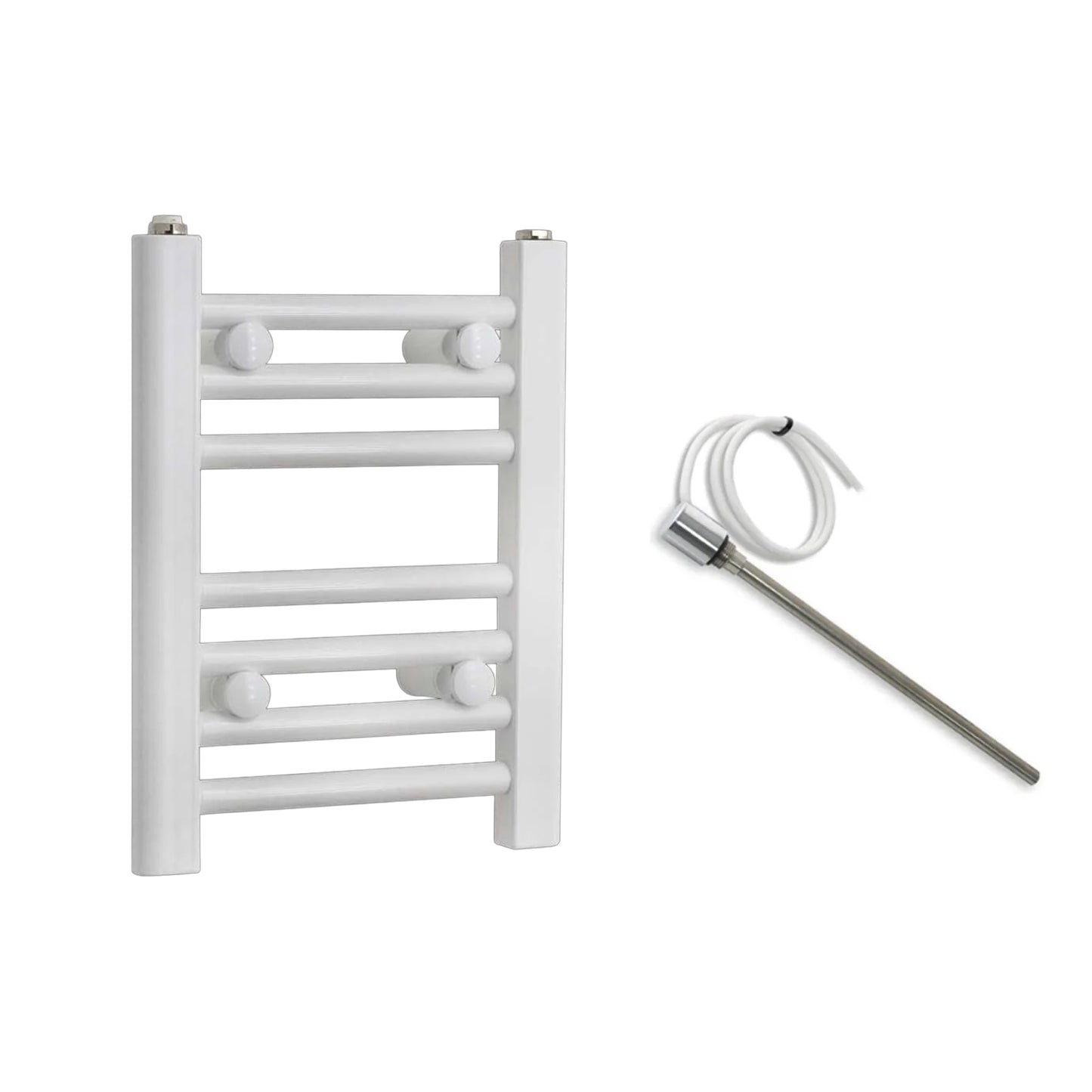 400mm Wide Electric Towel Radiator White