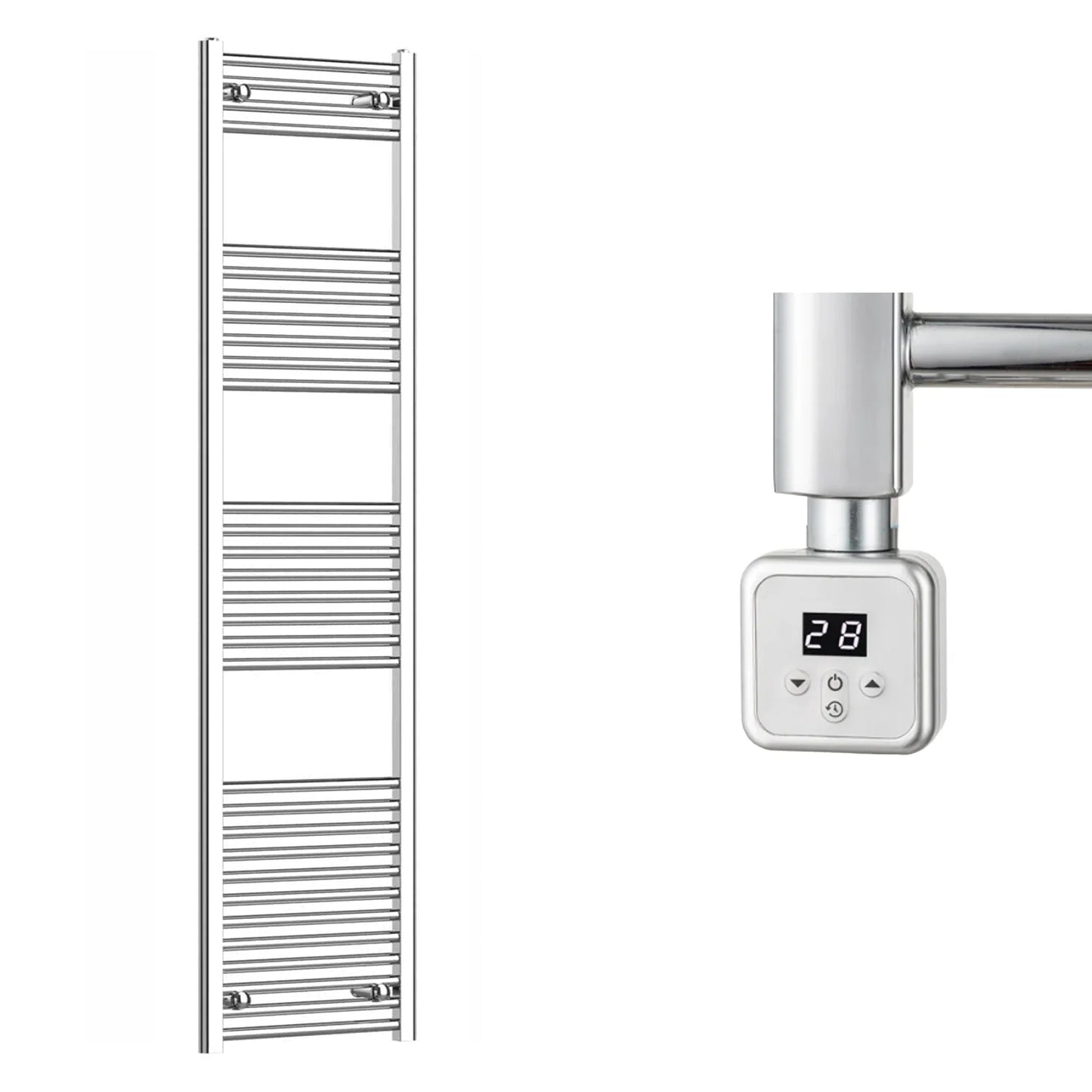 400mm Wide Electric Towel Radiator Chrome
