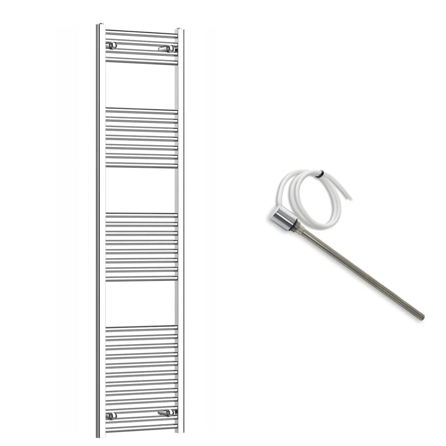 400mm Wide Electric Towel Radiator Chrome
