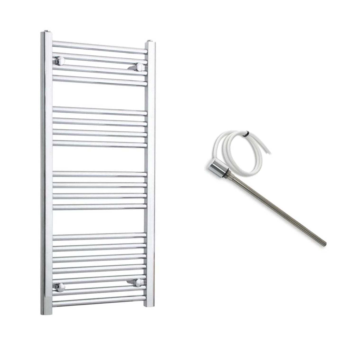 500mm Wide Electric Towel Radiator Chrome