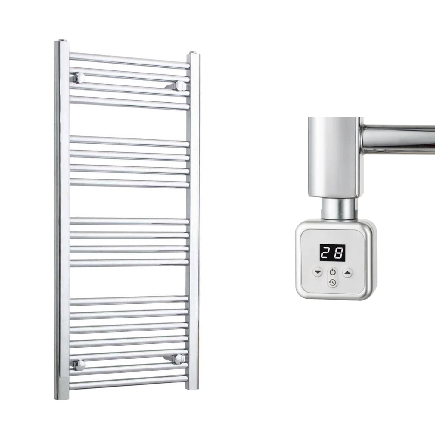 500mm Wide Electric Towel Radiator Chrome