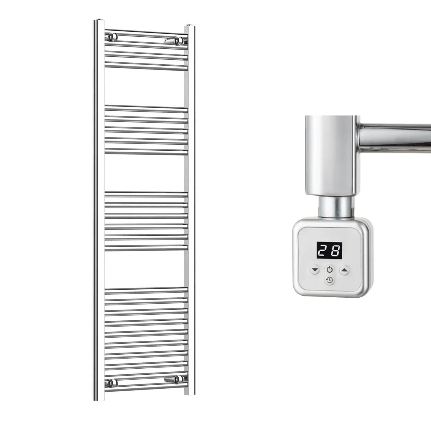 500mm Wide Electric Towel Radiator Chrome