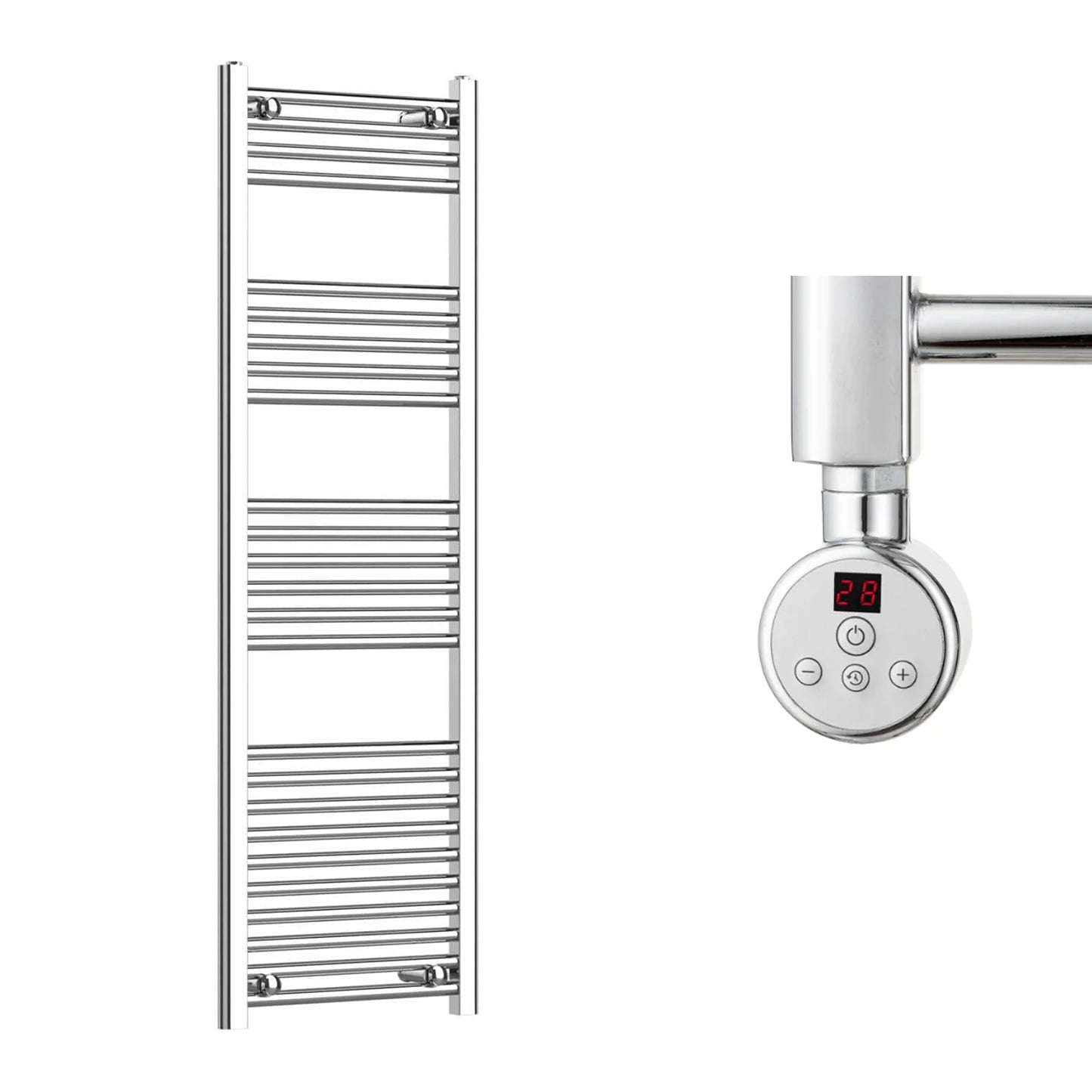 500mm Wide Electric Towel Radiator Chrome