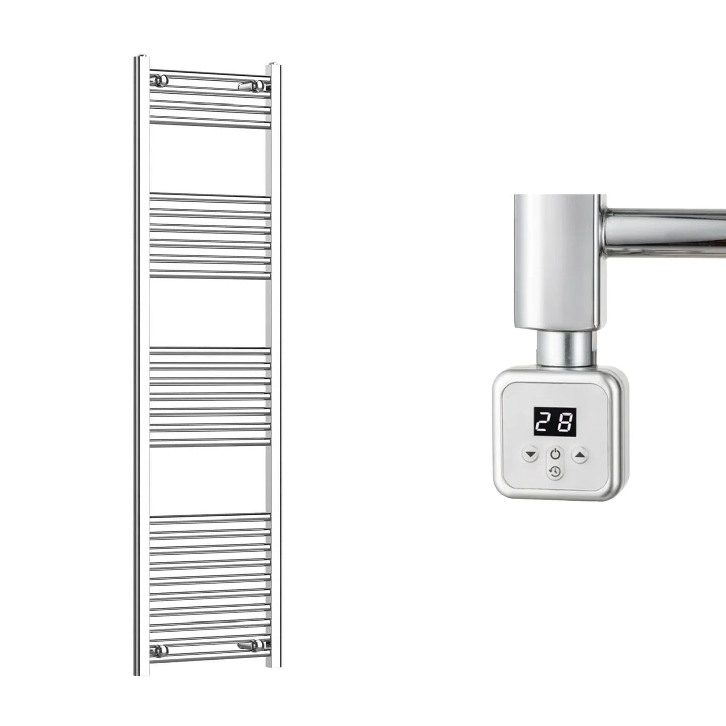 500mm Wide Electric Towel Radiator Chrome