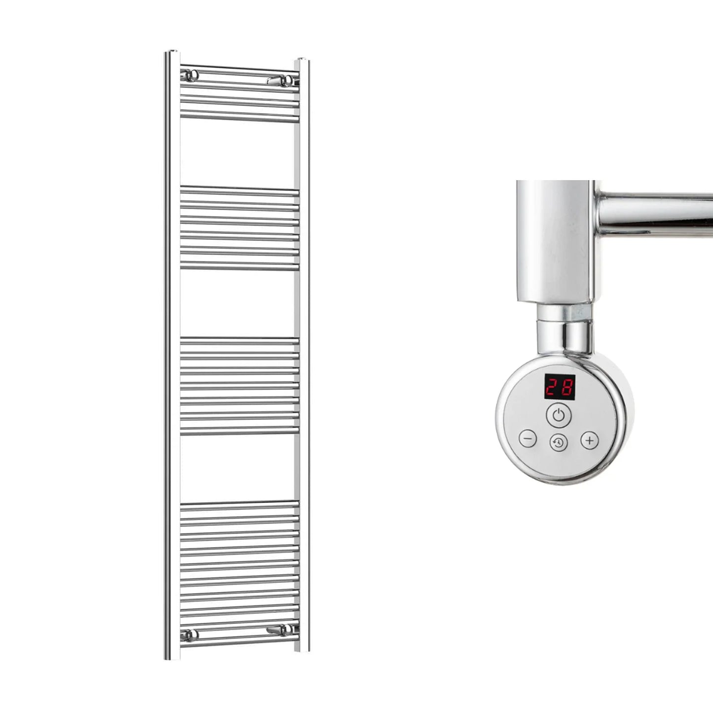 500mm Wide Electric Towel Radiator Chrome