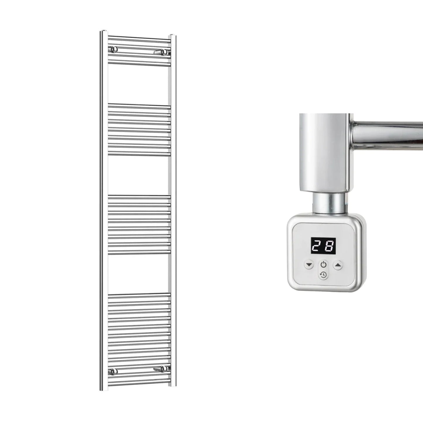 500mm Wide Electric Towel Radiator Chrome