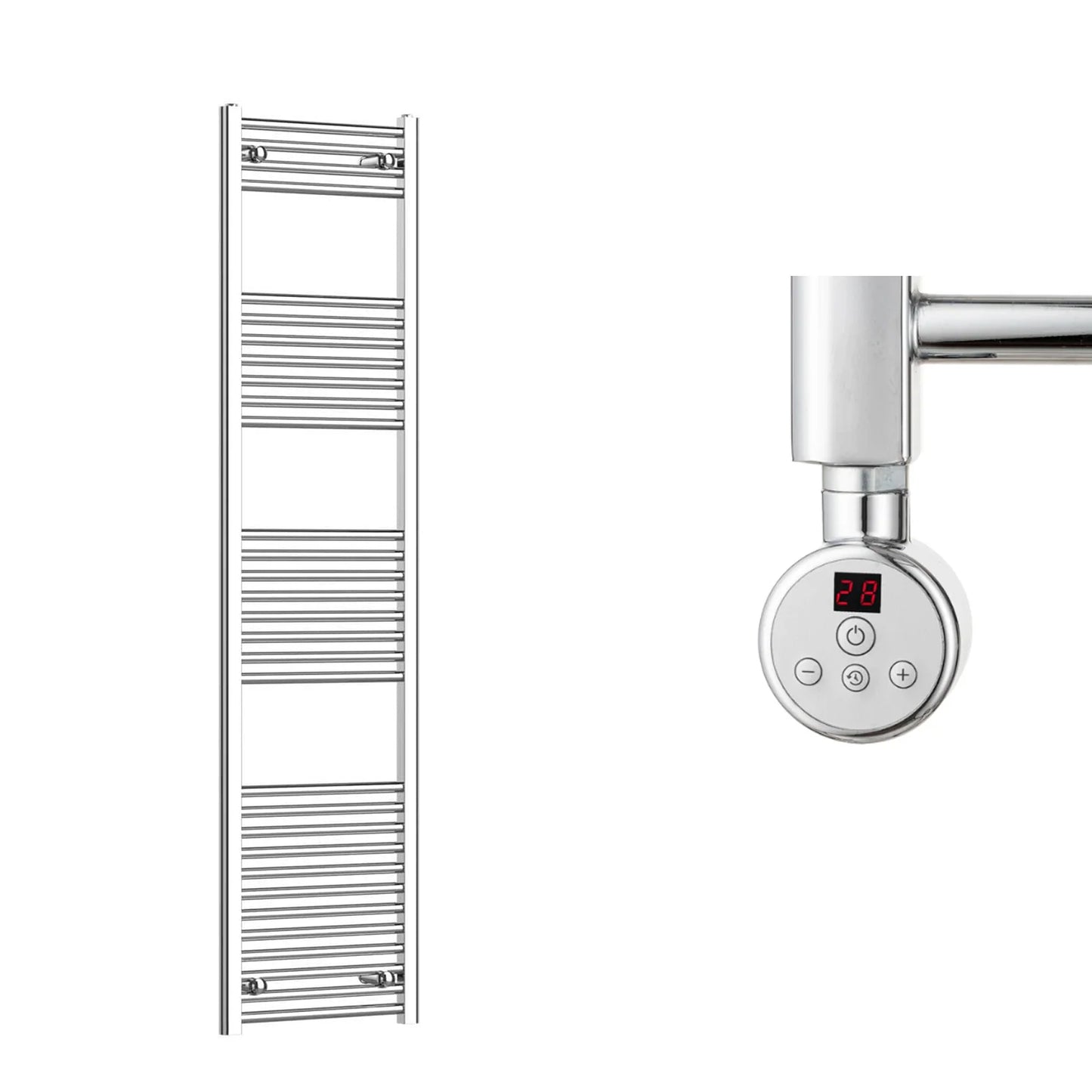 500mm Wide Electric Towel Radiator Chrome