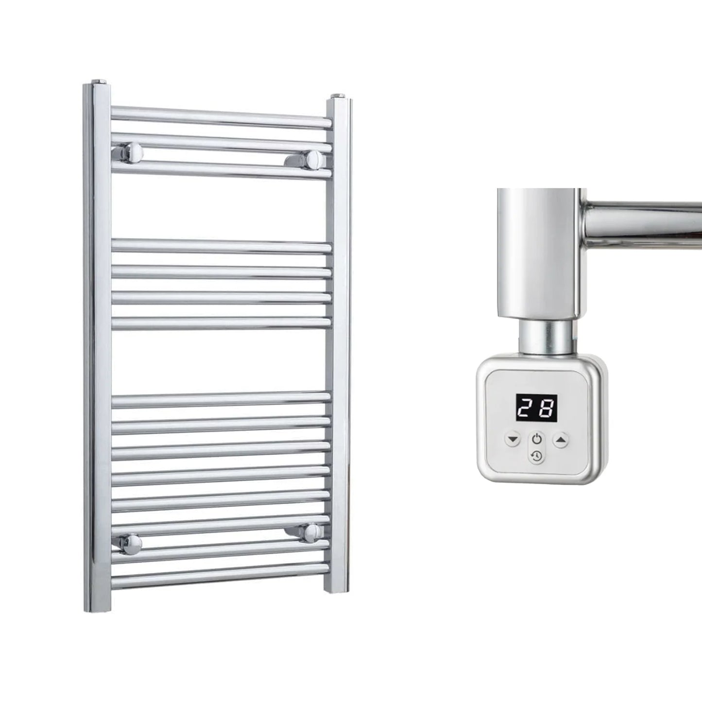 500mm Wide Electric Towel Radiator Chrome