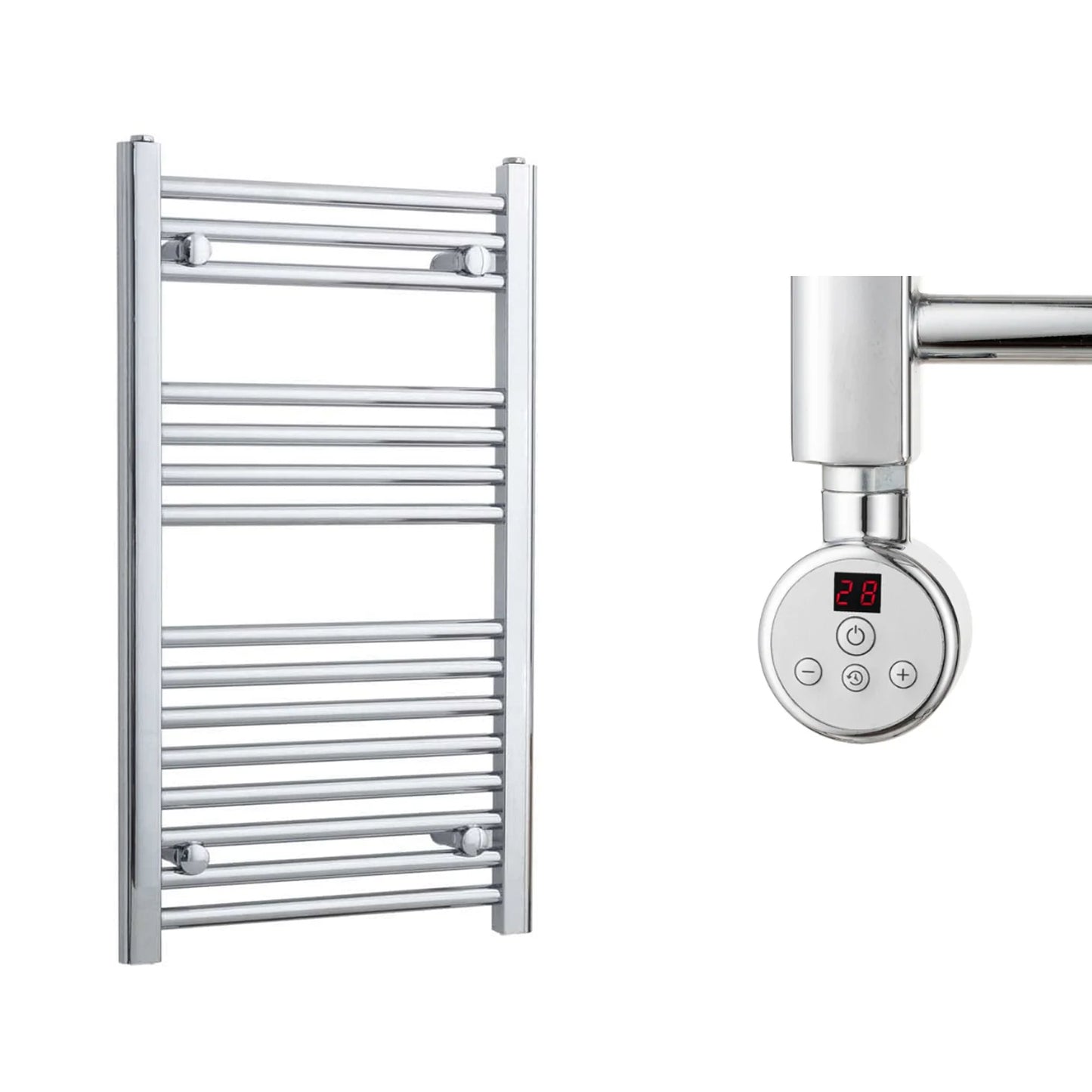 500mm Wide Electric Towel Radiator Chrome