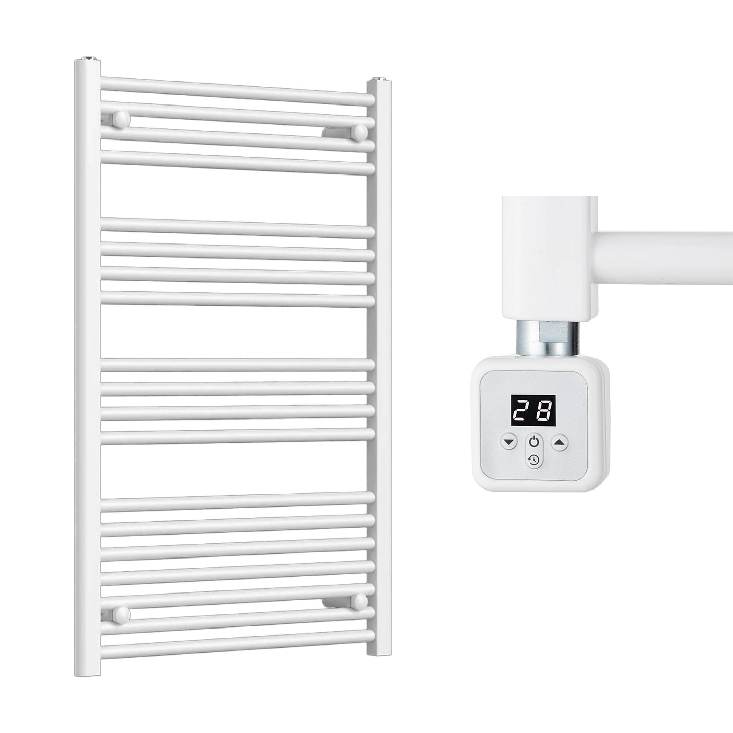 600mm Wide Electric Towel Radiator White