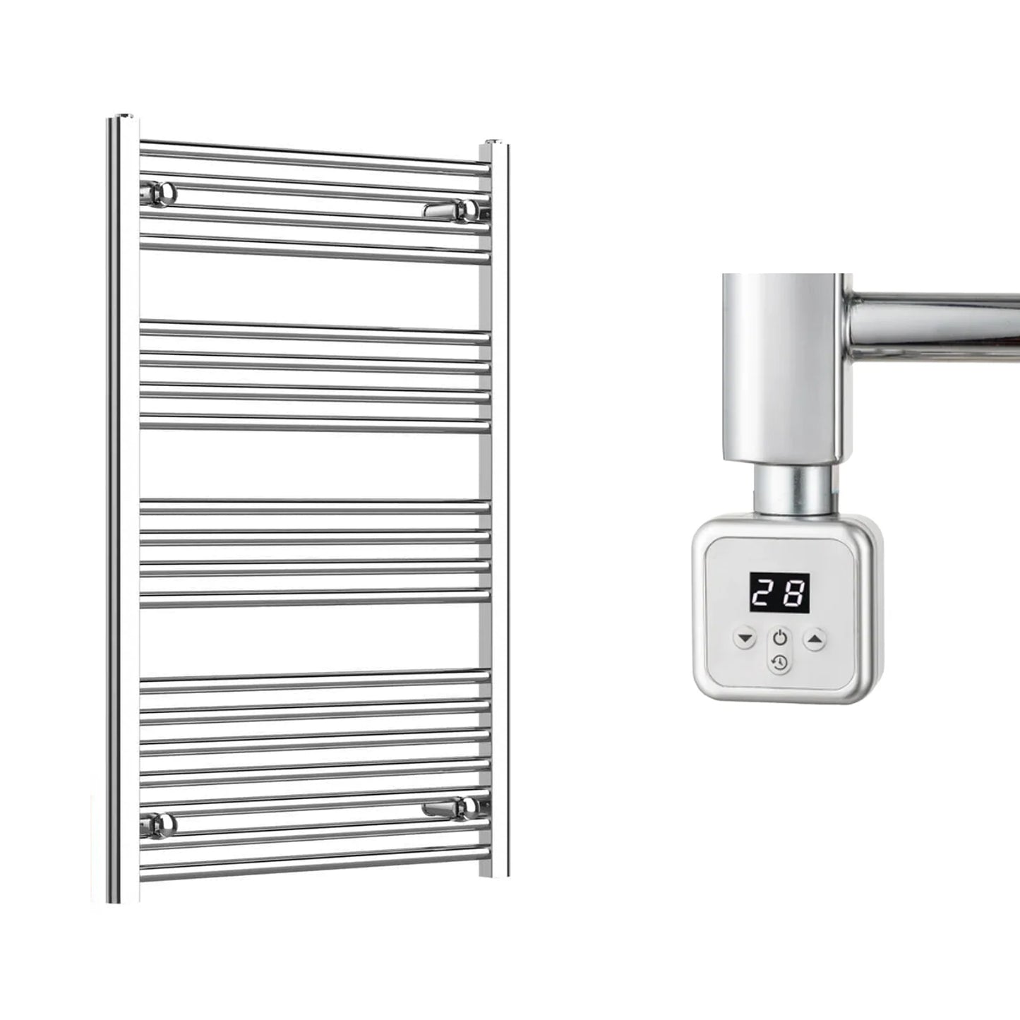 600mm Wide Electric Towel Radiator Chrome