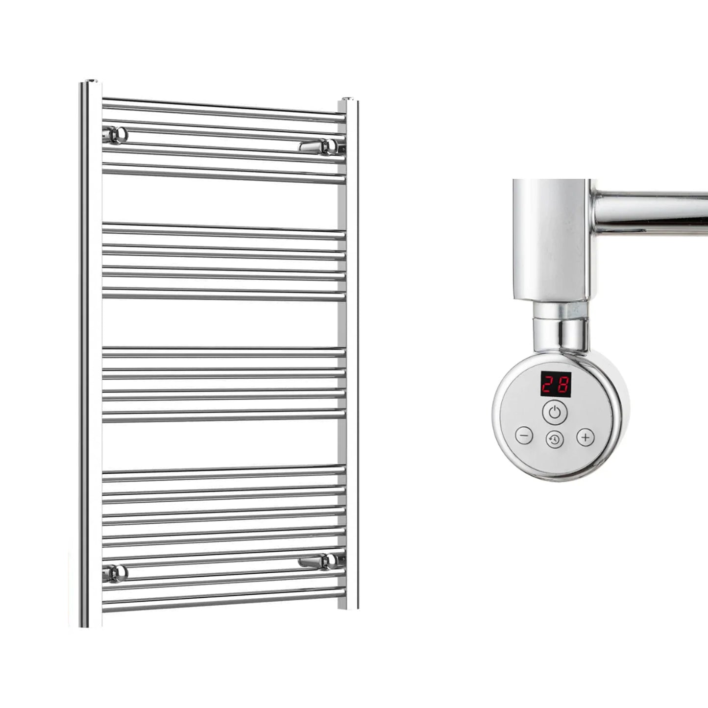 600mm Wide Electric Towel Radiator Chrome