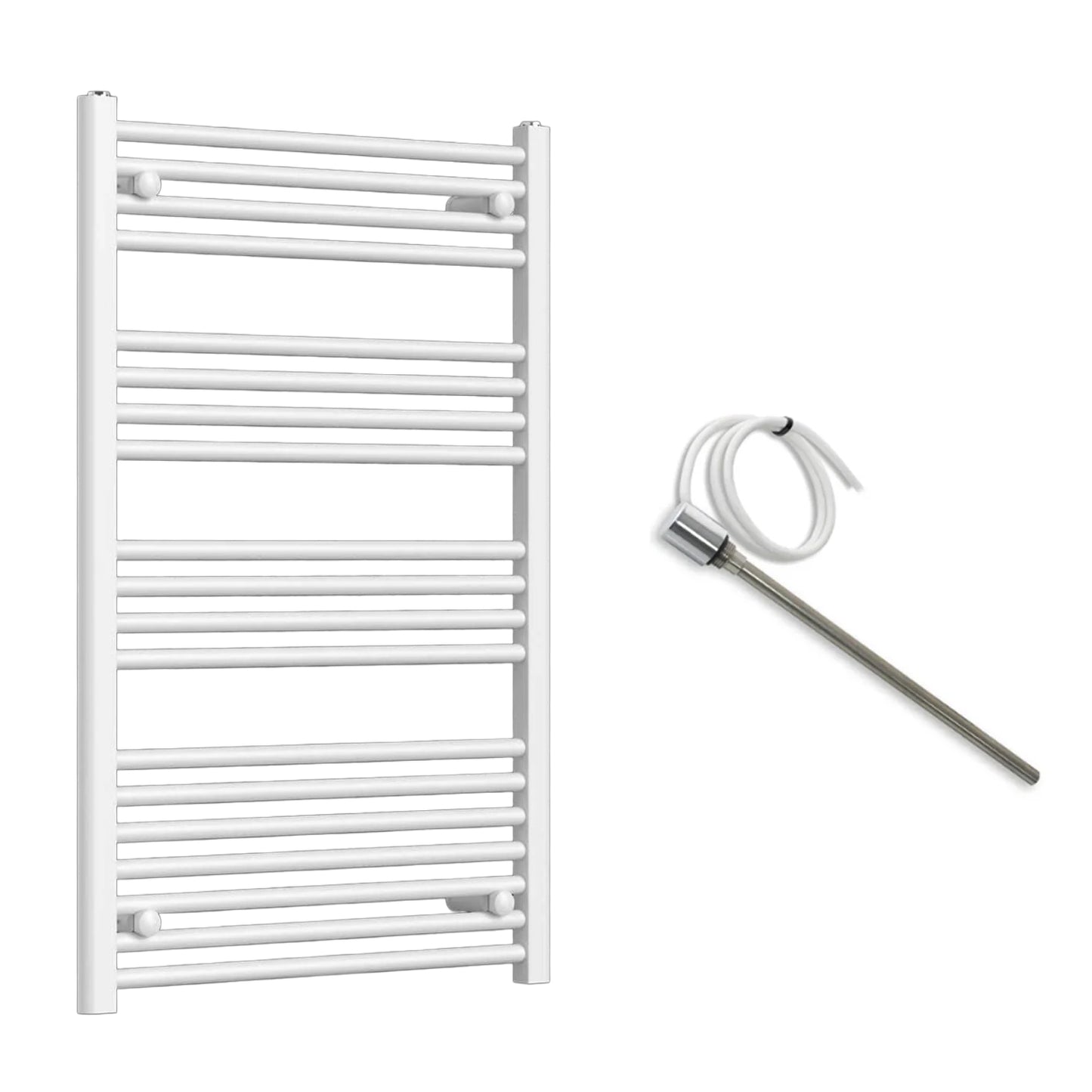 600mm Wide Electric Towel Radiator White