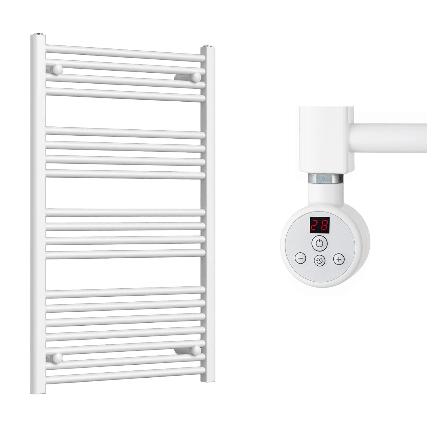 600mm Wide Electric Towel Radiator White