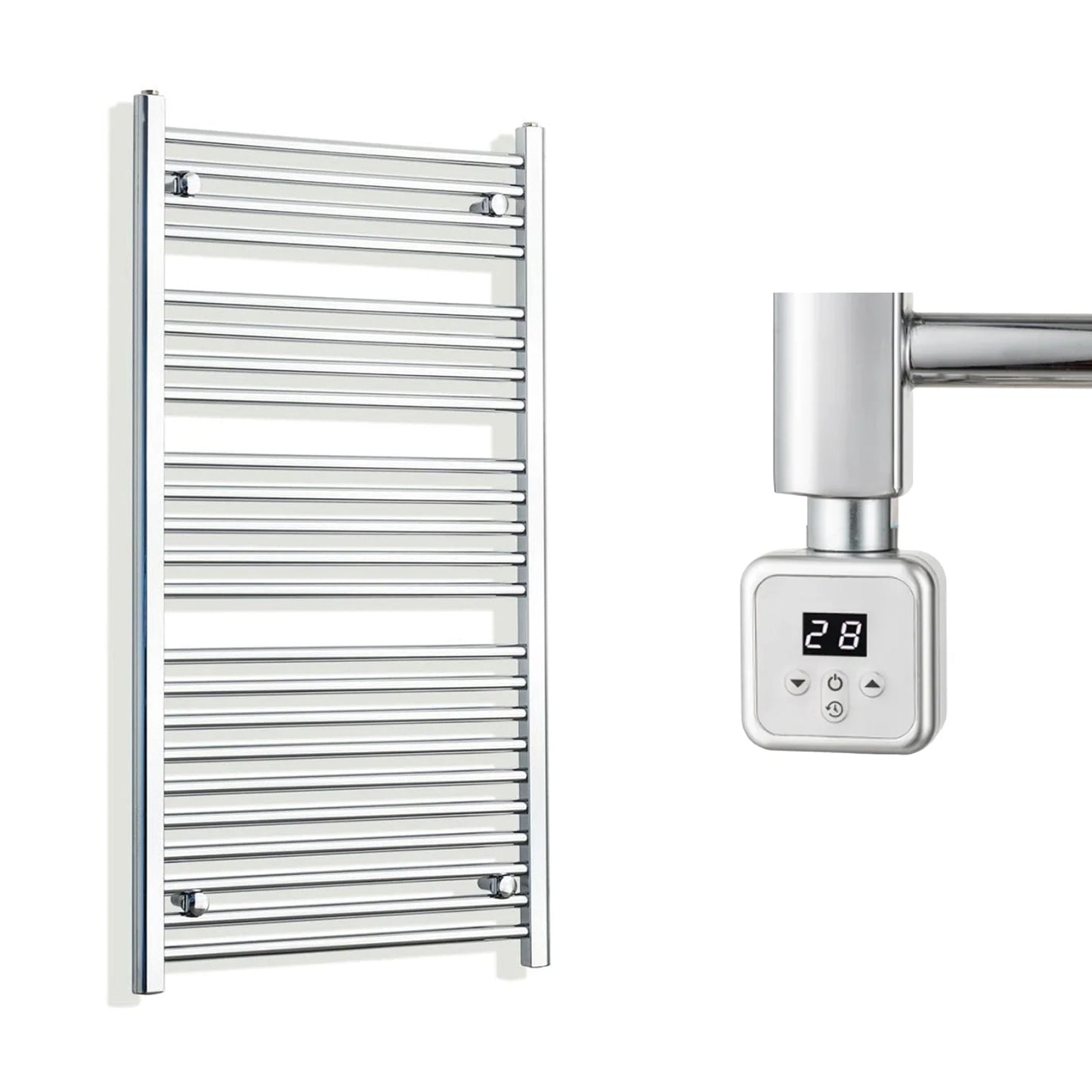 600mm Wide Electric Towel Radiator Chrome