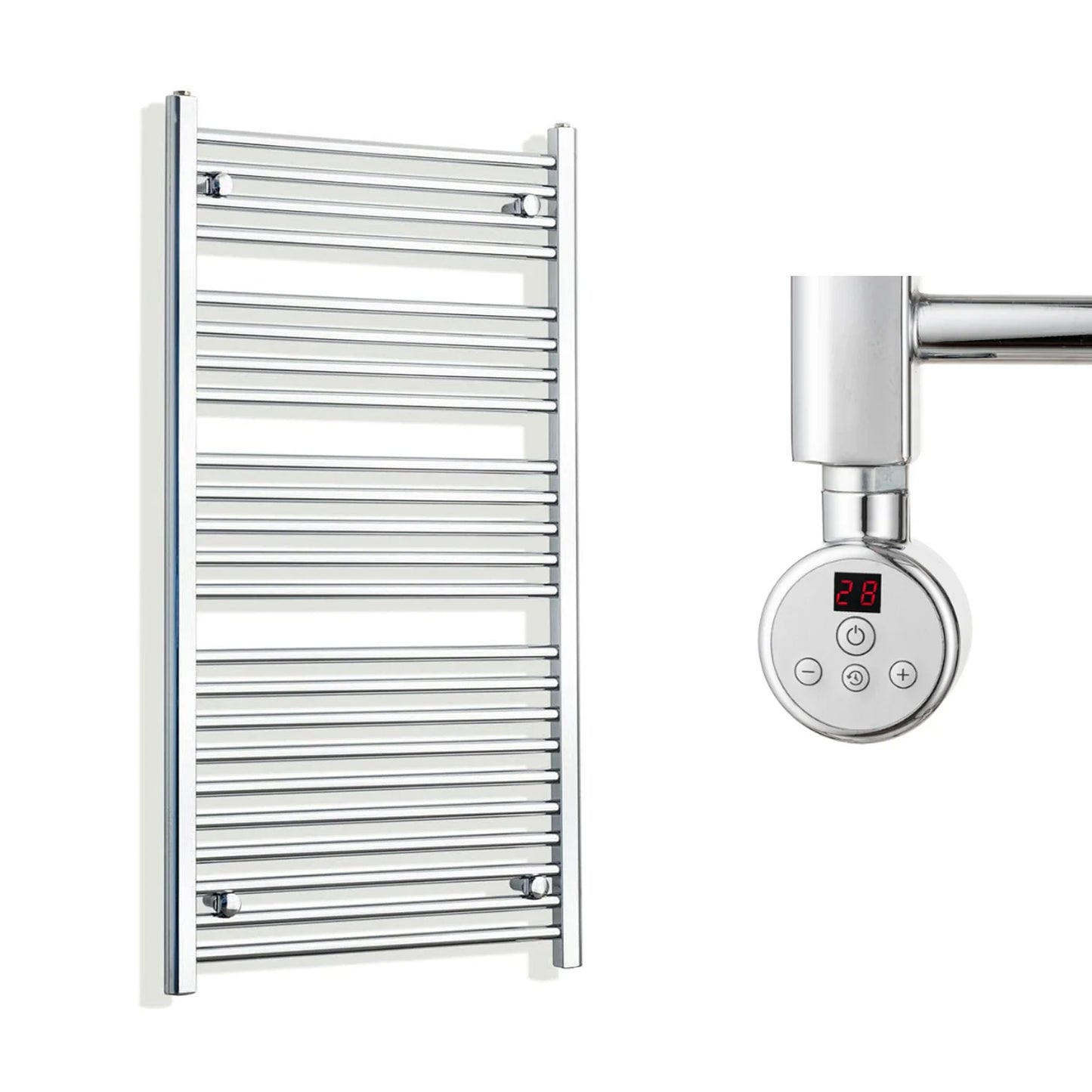 600mm Wide Electric Towel Radiator Chrome